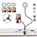 3.5" LED Ring Light With Desk Clip - 3.5 inch Photography / Video LED Ring with 3 Light Colors