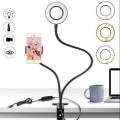 3.5" LED Ring Light With Desk Clip - 3.5 inch Photography / Video LED Ring with 3 Light Colors