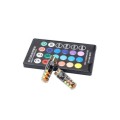 2Pcs T10 COB RGB LED Car Wedge Side Multicolor Light Bulbs with Remote Control