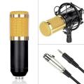 Microphone + Stand - 3.5mm Jack PC/Mobile Condenser Microphone with Desk Clamp Stand