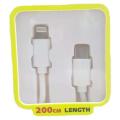 iPhone Charging Cable - Apple Data and Charging Cable - 2m Lightning to Type C 3.1A Charging Cable
