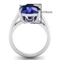 *CD DESIGNER JEWELRY* 10.11 ct Synhetic Sapphire Ring in 925 Sterling Silver