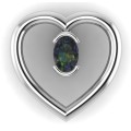 *CD DESIGNER JEWELRY*0.75ct Mystic Topaz CZ Heart Pendant in Solid 925 Sterling Silver