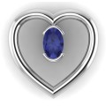 *CD DESIGNER JEWELRY*0.75ct Tanzanite CZ Heart Pendant in Silver