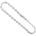 55cm Silver Hollow Marina Style Necklace