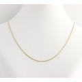 55cm 18k Yellow Gold Plated over 925 Sterling Silver Snake Chain