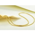 55cm 18k Yellow Gold Plated over 925 Sterling Silver Snake Chain