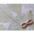*CD DESIGNER JEWELRY* 0.1ctw Natural Diamond Infinity Pendant with Chain in Silver