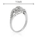 2.40ctw CZ Entwined Ring in Silver- Size 7