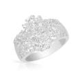 Cluster CZ Ring in Silver- Size 6.5