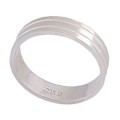 925 Sterling Silver Grooved Matte and High Shine Pattern Ring- Size T
