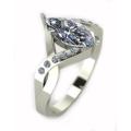 *CD DESIGNER JEWELRY* 2.08ct CZ Ring in Silver-Size R