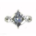 *CD DESIGNER JEWELRY* 2.08ct Cubic Zirconia Ring in Silver-Size Q