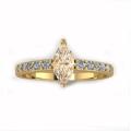 CD DESIGNER JEWELRY*0.65ctw Morganite and Diamond Gold Plated over Silver Engagement Ring- Size 8.5