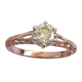 *CD DESIGNER JEWELRY* 0.82ct Moissanite Ring with Rose Gold Finish- 8.5