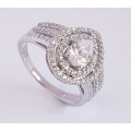 *CD DESIGNER JEWELRY* 1.20ctw Cubic Zirconia Ring in Silver- Size 8.25