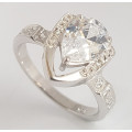 **CD DESIGNER JEWELRY** 1.52ct Pear CZ Ring in Silver -Size O