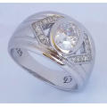 1.09ctw CZ Ring in Silver- Size P