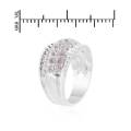 Pink Cubic Zirconia Dress Ring in 925 Sterling Silver- Size 8