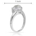 1.35ctw Natural Trillion Quartz Ring in 925 Sterling Silver Size 7/8