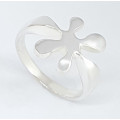 Silver Funky Splash Design Ring- Size O