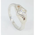 925 Sterling Silver 0.40ct Clear CZ Ring- Size 5.5