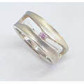 **925 Sterling Silver 0.10ctw CZ Band-Size 8.5