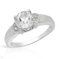 1.32ctw Natural Quartz Sterling Silver Ring- Size 6/ 7