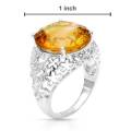 Natural Citrine Ring in 925 Sterling Silver- Size 7