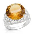 Natural Citrine Ring in 925 Sterling Silver- Size 7