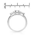 1.50ctw CZ Dress Ring in 925 Sterling Silver- Size 5.5 / 7