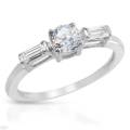 1.50ctw CZ Dress Ring in 925 Sterling Silver- Size 5.5 / 7
