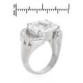 14.71ctw CubicZirconia Dress Ring in 925 Sterling Silver- Size 8