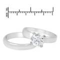 2.25ctw CubicZirconia Set in Silver- Size 5.5