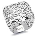 10.3 grams Floral Cut Out Stainless Steel Dress Ring Size 5
