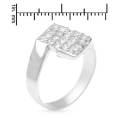 2.00ctw Cubic Zirconia Cluster Ring in 925 Sterling Silver- Size 8.5