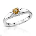 925 Sterling Silver 0.25ctw Citrine Ring- Size 7