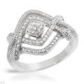 0.81ctw Cubic Zirconia in Silver Ring- Size 7.5