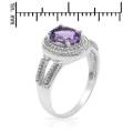 1.24ct Amethyst Ring in Silver- Size 7/ 8