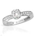 2.75ctw Cubic Zirconia 925 Sterling Silver Engagement Ring- Size 7