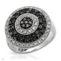 0.69ctw Natural Diamond and Sterling Silver Ring