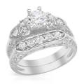 2.70ctw Cubic Zirconia Engagement Ring in 925 Sterling Silver- Size 7