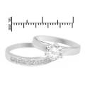2.50ctw Cubic Zirconia Set in Silver- Size 7