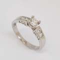 0.35ct CZ Ring in 925 Sterling Silver- Size 9