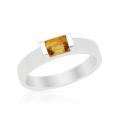 0.52ct Natural Citrine Ring in 925 Sterling Silver- Size 7
