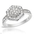 Clear CubicZirconia Ring in 925 Sterling Silver- Size 6