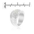 Broad Band CZ Ring in Silver- Size 8