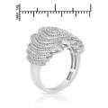 0.25ctw Natural Diamond Cluster Ring in 925 Sterling Silver