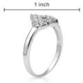 0.34ctw CZ Ring in 925 Sterling Silver- Size 6