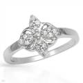 0.34ctw CZ Ring in 925 Sterling Silver- Size 6